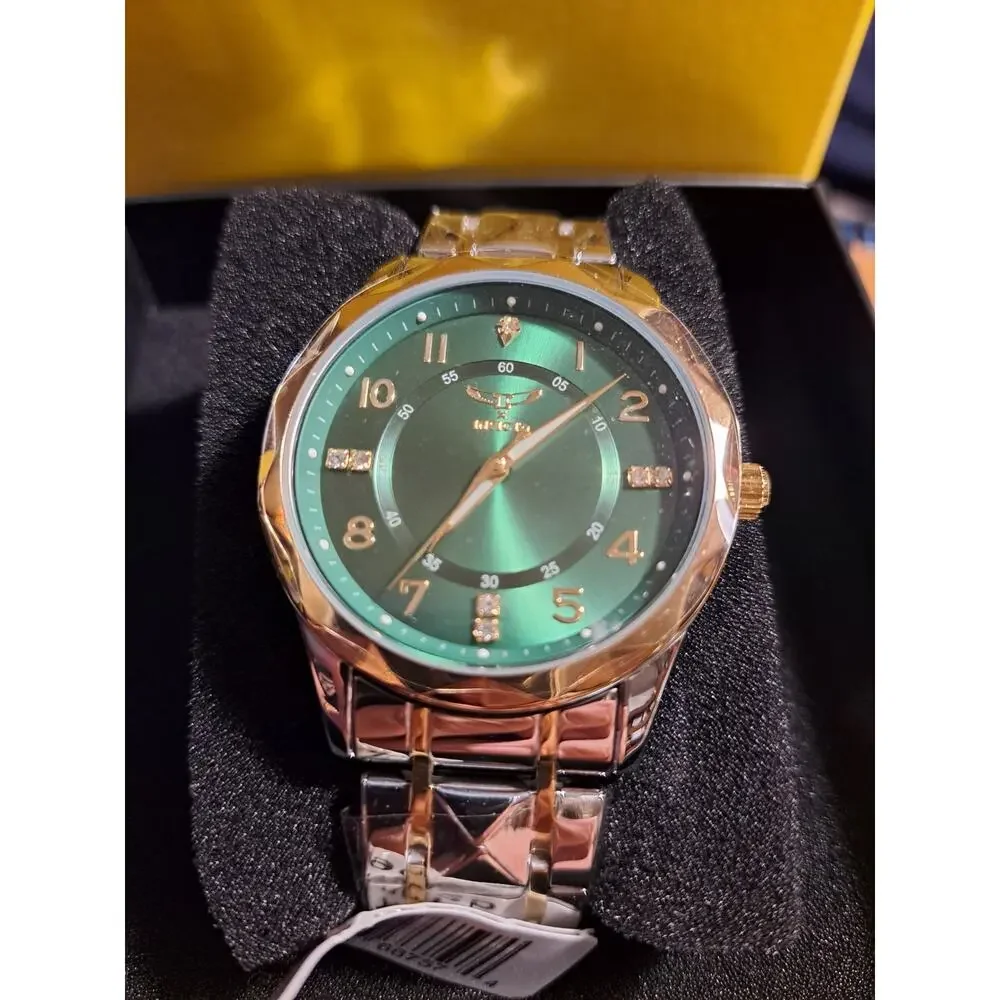 INVICTA Specialty Men's Watch 41mm Steel 2 Tone Green Case Classic Profile